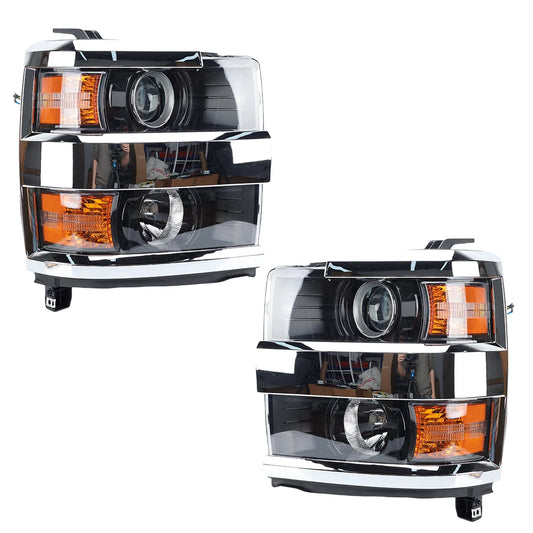 2015-2019 Chevrolet Silverado 2500/3500 Chrome Headlight (1pc)