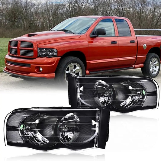 2003-2005 Ram 1500-3500 LED Headlight Set (Clear Lens/Black Housing)