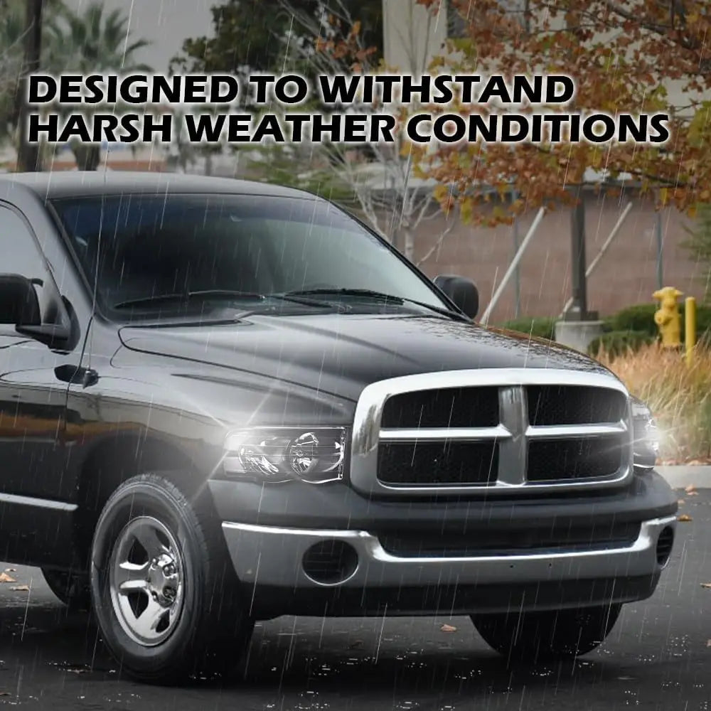 2003-2005 Ram 1500-3500 LED Headlight Set (Clear Lens/Black Housing)