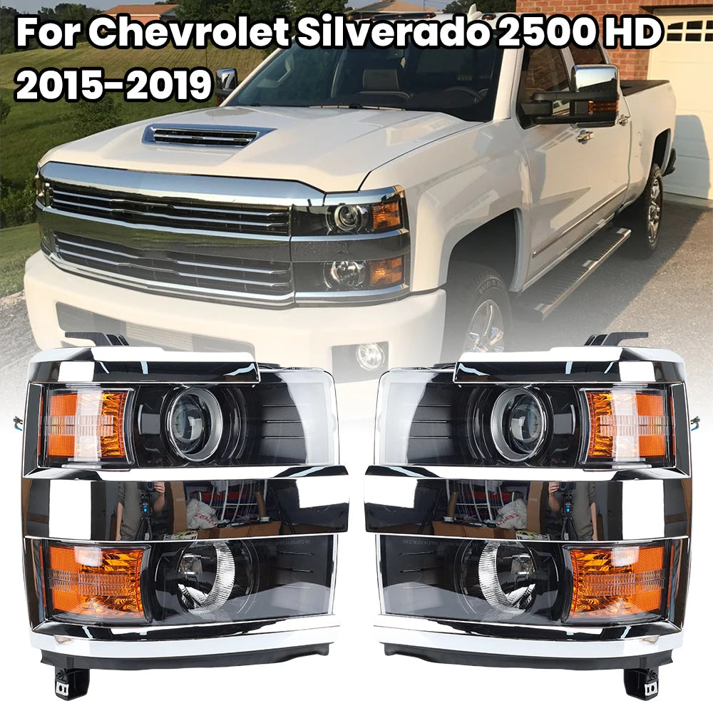 2015-2019 Chevrolet Silverado 2500/3500 Chrome Headlight (1pc)