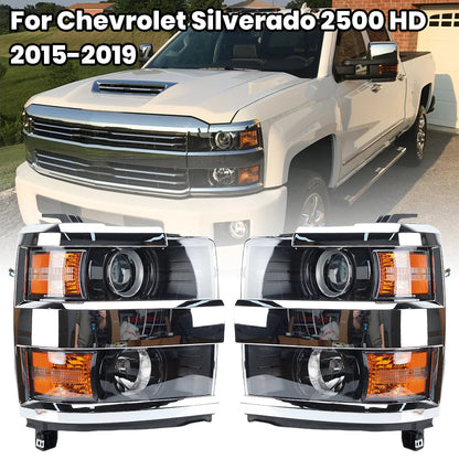2015-2019 Chevrolet Silverado 2500/3500 Chrome Headlight (1pc)