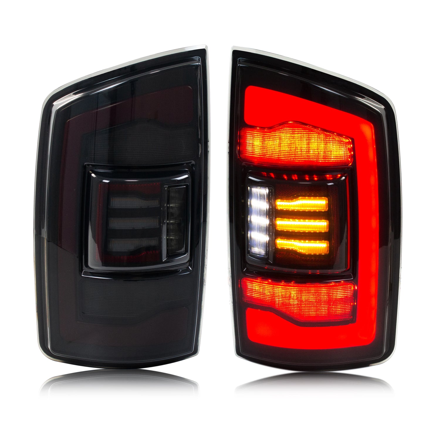 2003-2005 Ram 1500-3500 LED Tail Light Set (Smoked Lens/Sequential)