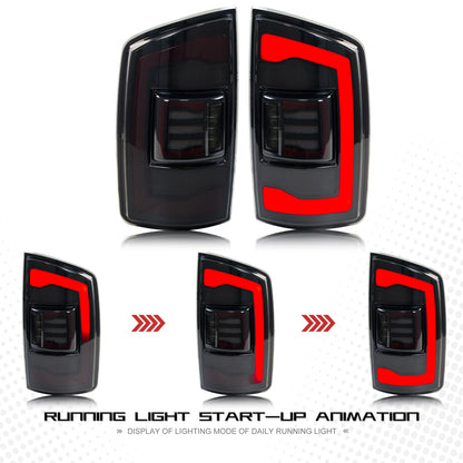 2003-2005 Ram 1500-3500 LED Tail Light Set (Smoked Lens/Sequential)
