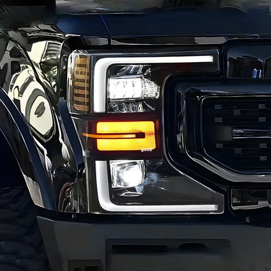 2020-2023 Superduty Headlight Set (LED Projector/Black Housing)