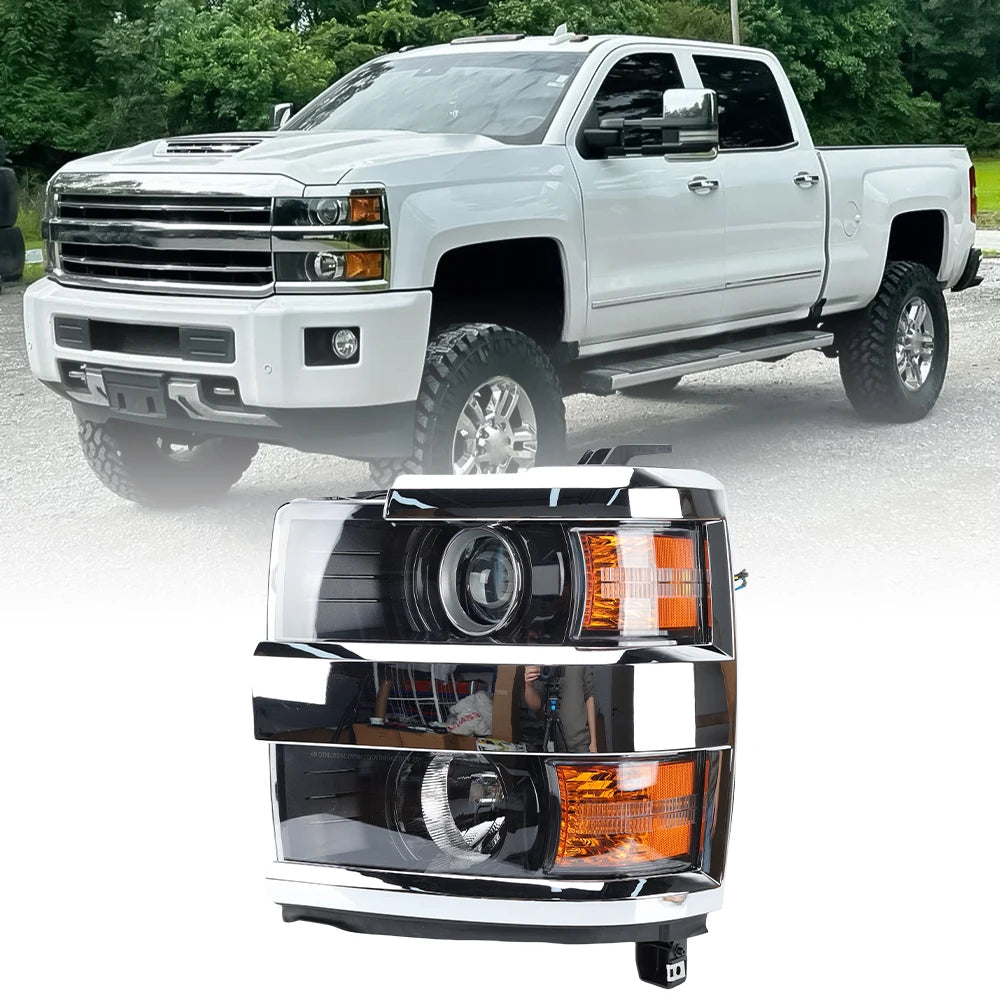 2015-2019 Chevrolet Silverado 2500/3500 Chrome Headlight (1pc)