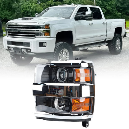 2015-2019 Chevrolet Silverado 2500/3500 Chrome Headlight (1pc)